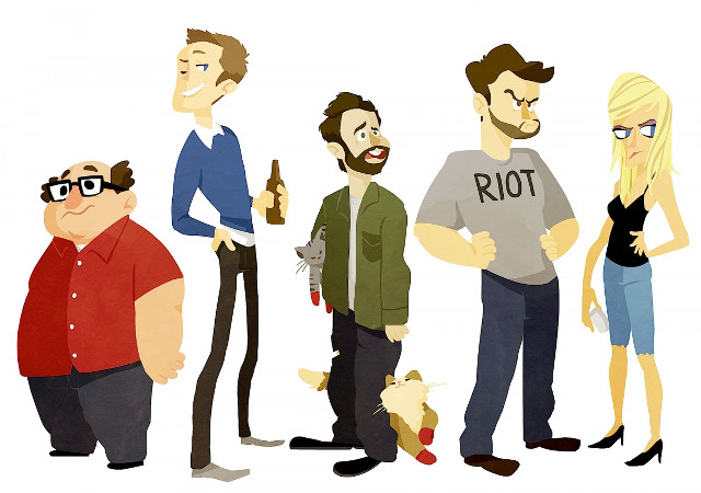 People beer cat group standing free wallpaper - medium preview image