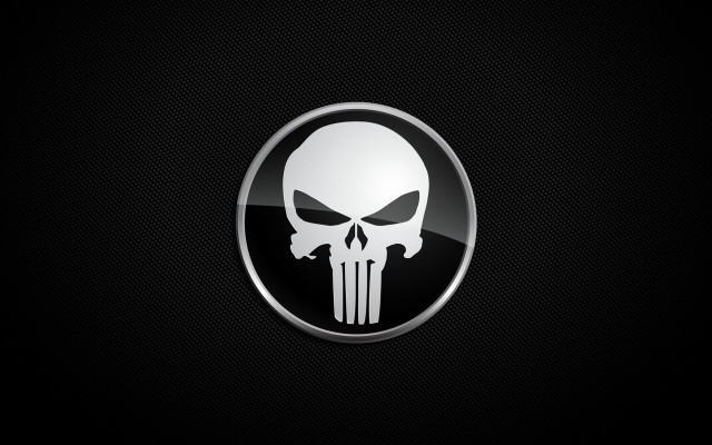 Black white skull silver circle free wallpaper - medium preview image