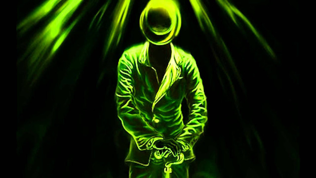 Man green suit green light free wallpaper - medium preview image
