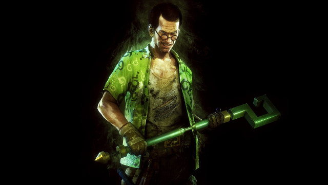 Man holding green light saber free wallpaper - medium preview image