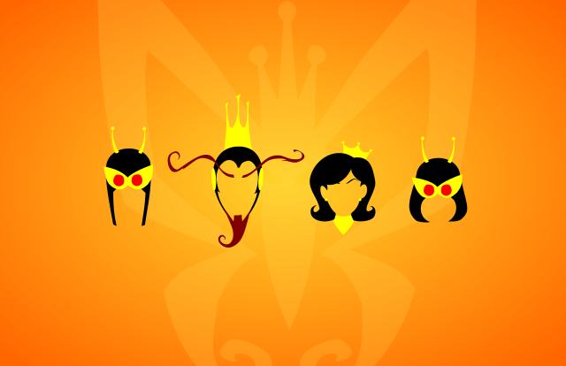 Women hairstyles colors orange background free wallpaper - medium preview image