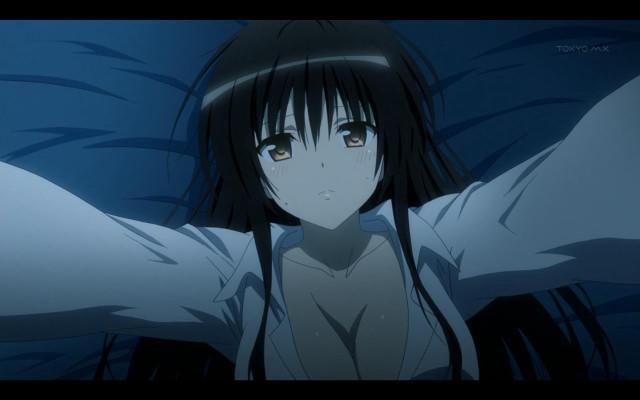 Girl longhair white shirt dark free wallpaper - medium preview image