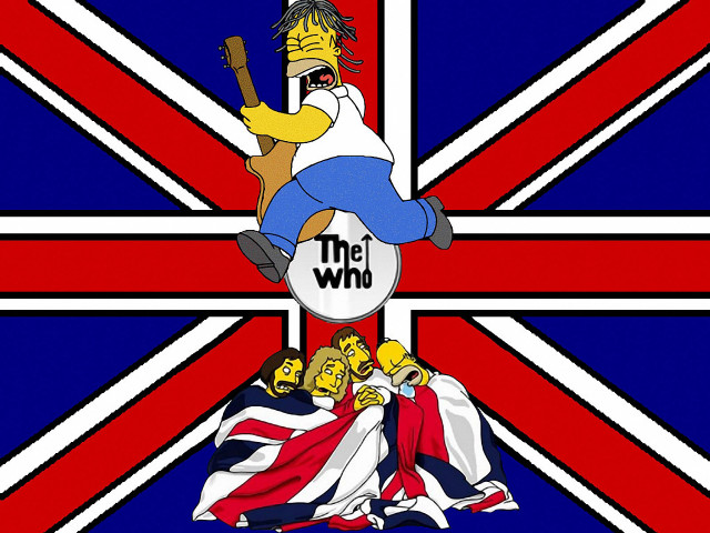 Cartoon character sign simpsons british free wallpaper - medium preview image