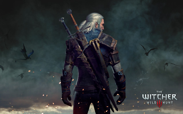Man sword flock birds sky free wallpaper - medium preview image