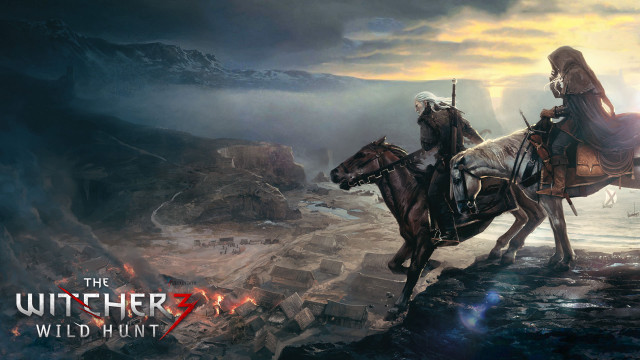 Man horse woman horse desert free wallpaper - medium preview image