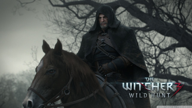 Man hooded outfit horse forest free wallpaper - medium preview image