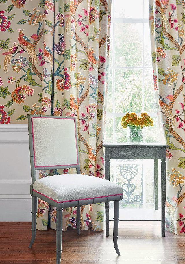 Chair window flowered curtain vase free wallpaper - medium preview image