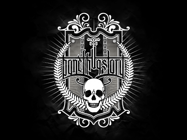Skull crown cross black background free wallpaper - medium preview image