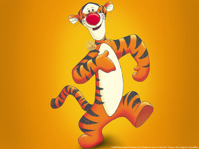 Cartoon tiger red nose big free wallpaper - medium preview image