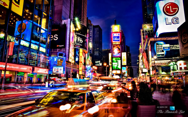 City street neon night urban free wallpaper - medium preview image