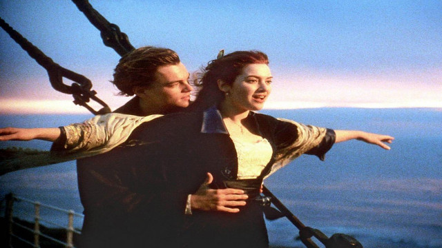 Man woman ship arms outstretched free wallpaper - medium preview image
