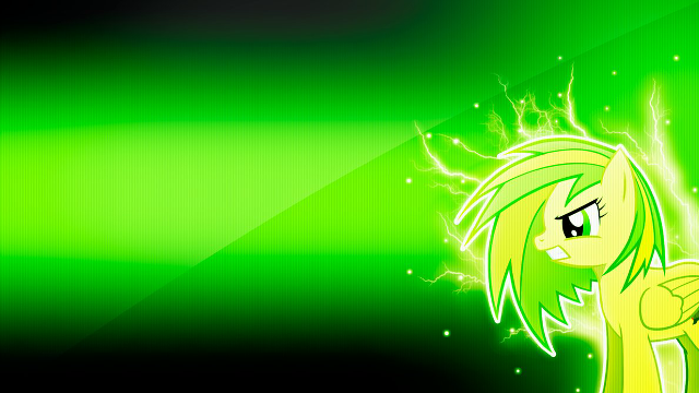 Green yellow pony lightning glow free wallpaper - medium preview image