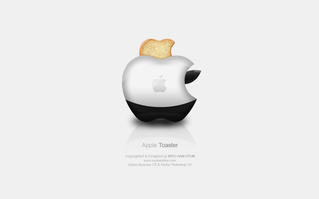 Apple logo bread caption apple free wallpaper - medium preview image