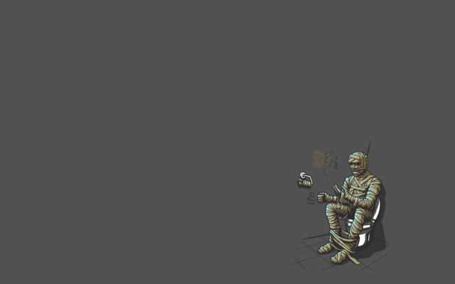 Man toilet coffee bird ambient free wallpaper - medium preview image