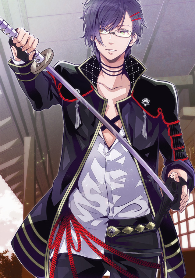 Man black jacket sword red free wallpaper - medium preview image