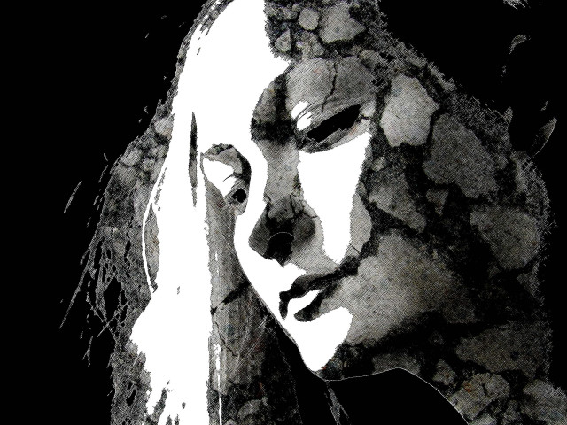Woman eyes closed hair blowing #2 free wallpaper - medium preview image