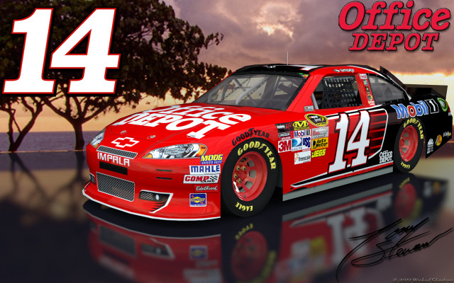 Red car number tree background free wallpaper - medium preview image