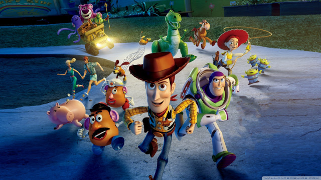 Animated characters sidewalk building sky #2 free wallpaper - medium preview image