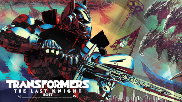 Robot sword alien city poster free wallpaper for desktop - medium preview image