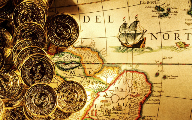 Map coins compass north america free wallpaper - medium preview image