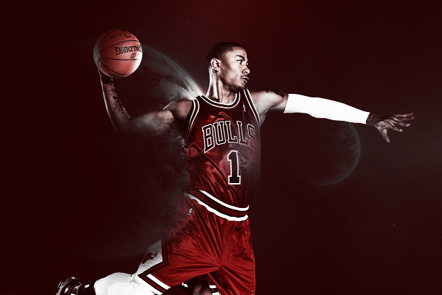 Man red uniform basketball future free wallpaper - medium preview image