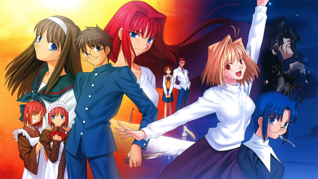 Anime characters sunset background gun free wallpaper - medium preview image