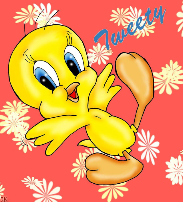 Cartoon bird name flower background free wallpaper - medium preview image