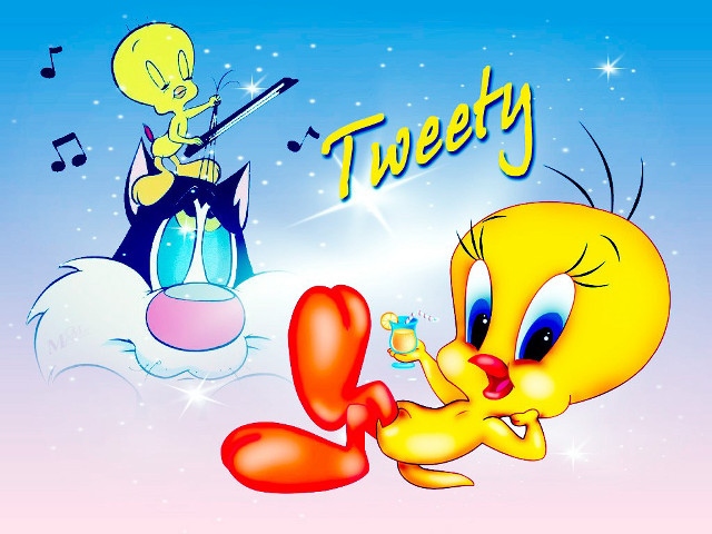 Cartoon character heart violin character free wallpaper - medium preview image