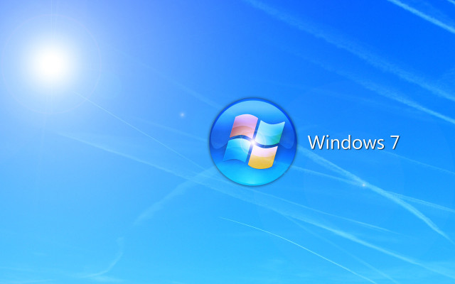 Blue sky windows7 logo sun free wallpaper - medium preview image