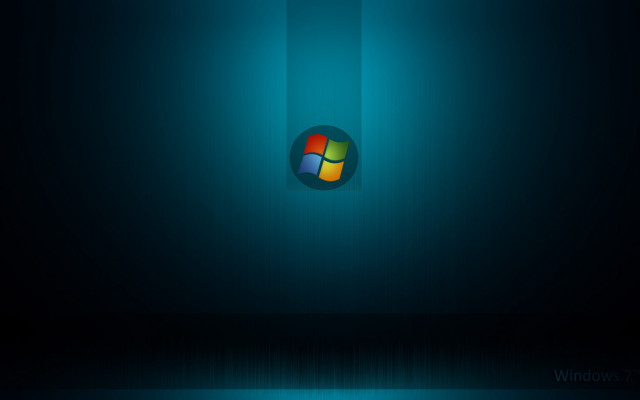 Darkblue windows7 logo black bluelight free wallpaper - medium preview image
