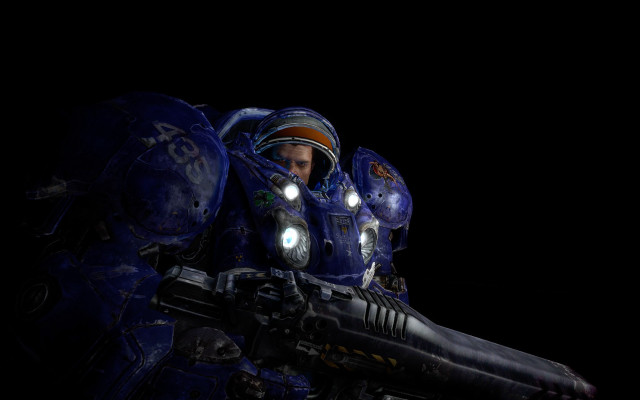 Space suit man gun helmet #2 free wallpaper - medium preview image