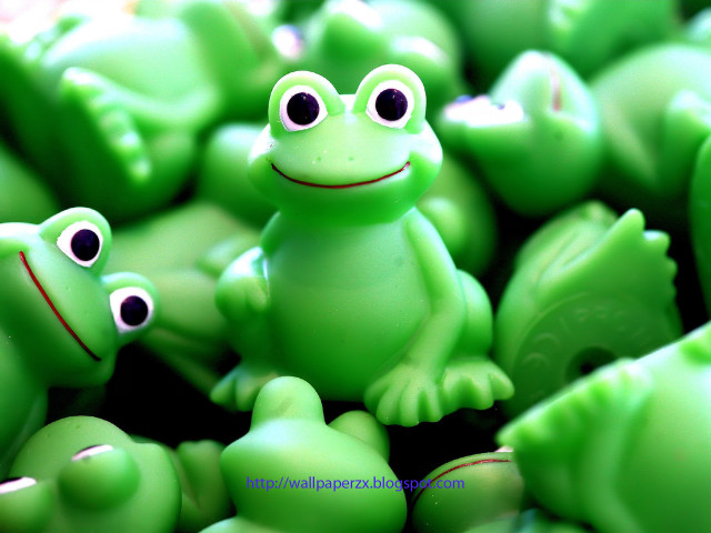 Green frogs sad smile blurry free wallpaper - medium preview image