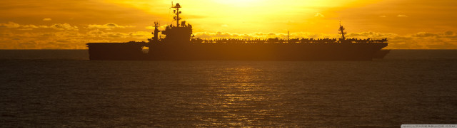 Large ship ocean sunset sun #3 free wallpaper - medium preview image