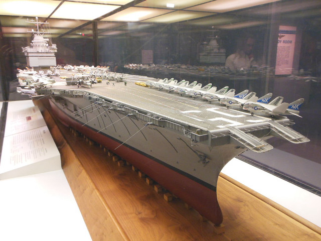 Battleship model museum display wooden free wallpaper - medium preview image