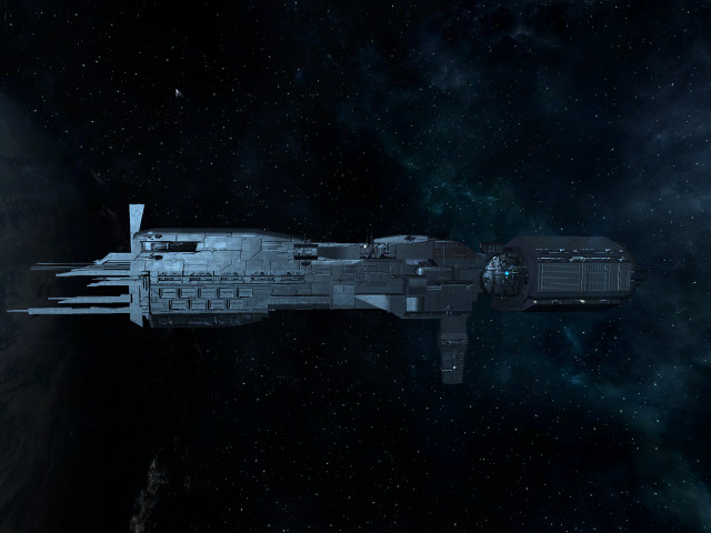 Spaceship galaxy stars blue sky free wallpaper - medium preview image
