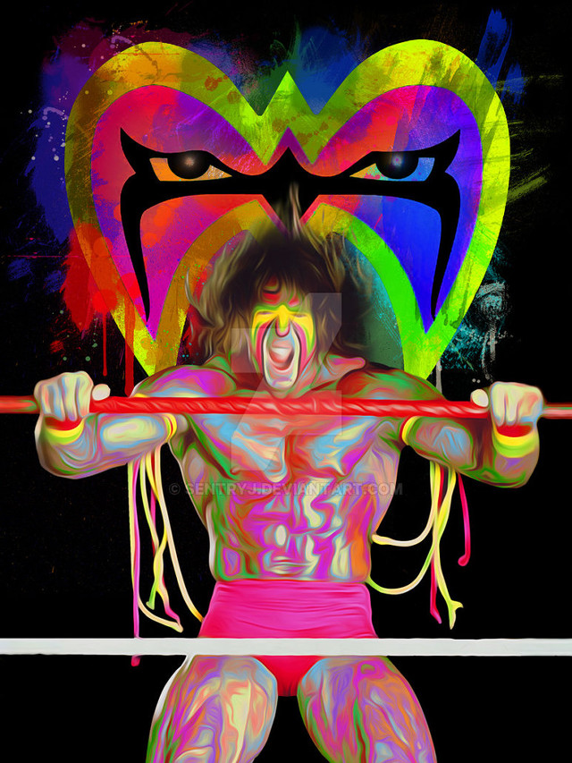 Colorful face man barbell heart free wallpaper - medium preview image