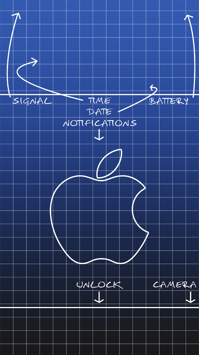 Blueprint apple arrows labels top free wallpaper - medium preview image