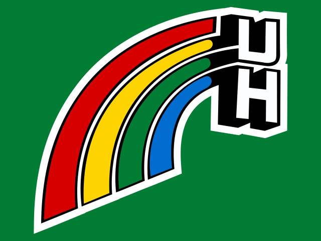 Rainbow uh green outline bauhaus free wallpaper - medium preview image