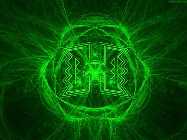 Green abstract background letter h free wallpaper - medium preview image