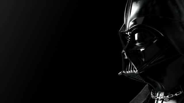 Darth vader helmet black white free wallpaper - medium preview image
