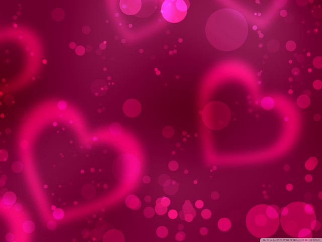 Pink background hearts bubbles middle free wallpaper - medium preview image
