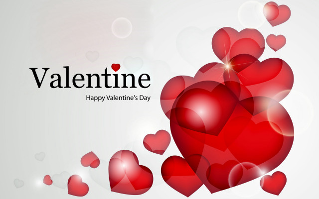 Valentines day card hearts white free wallpaper - medium preview image