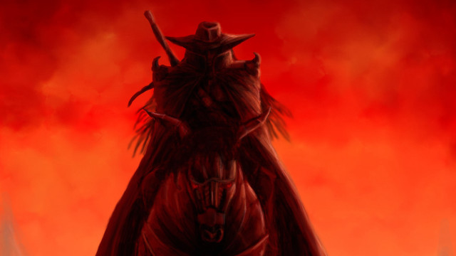 Man riding horse demon back free wallpaper - medium preview image