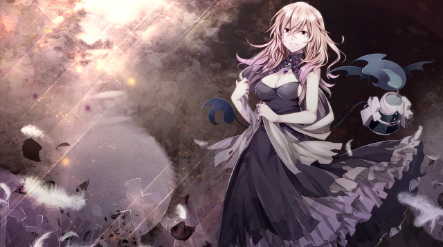 Woman dress stars clouds cat free wallpaper - medium preview image