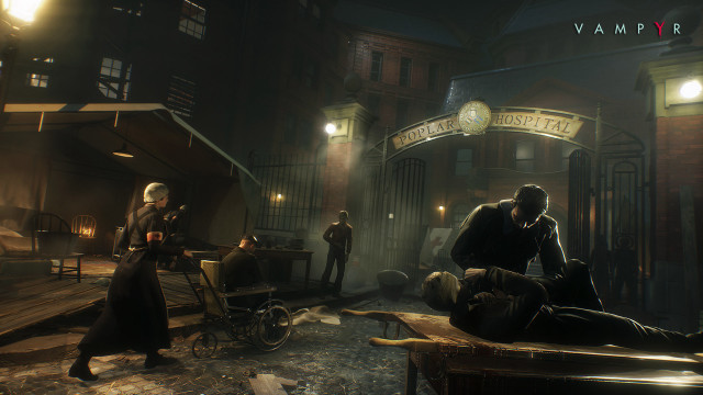 Man woman dark alley bench free wallpaper - medium preview image