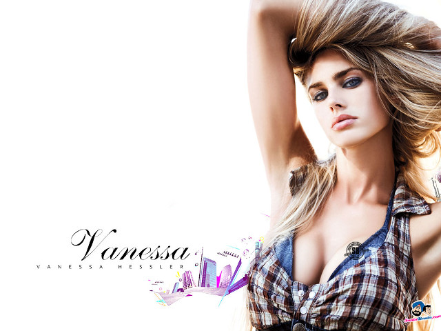 Aramenta blonde long hair plaid free wallpaper - medium preview image
