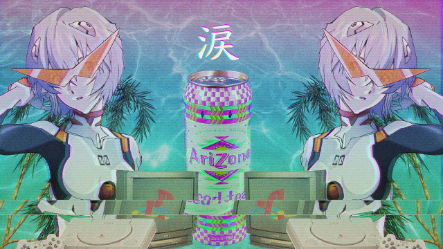 Soda cartoon character palm tree free wallpaper - medium preview image
