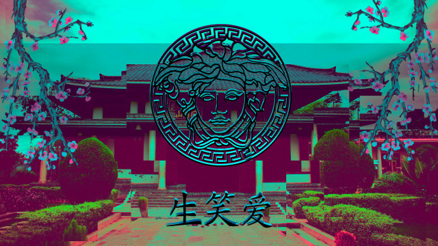 Building woman statue chinese vaporwave free wallpaper - medium preview image
