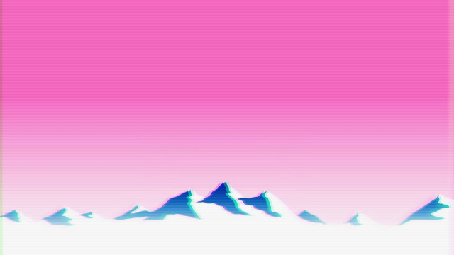 Pink sky mountain range clouds free wallpaper - medium preview image