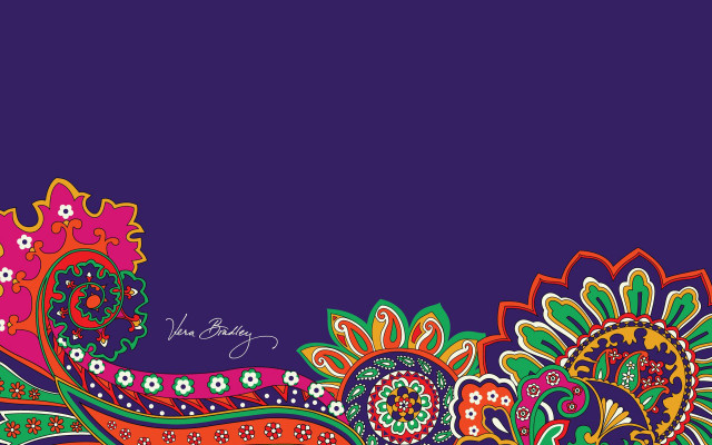 Colorful paisley design purple blue free wallpaper - medium preview image